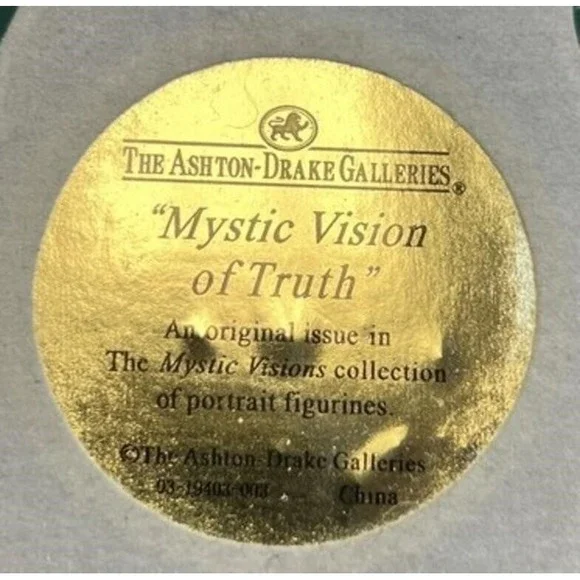 Ashton Drake Mystic Vision of Truth Native American Woman Wolf Figurine - Picture 5 of 7